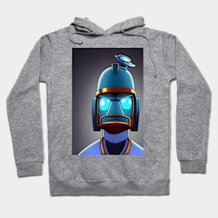 Metal robot with antenna in his head Hoodie